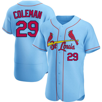 Vince Coleman Men's Authentic St. Louis Cardinals Light Blue Alternate Jersey