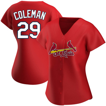 Vince Coleman Women's Authentic St. Louis Cardinals Red Alternate Jersey