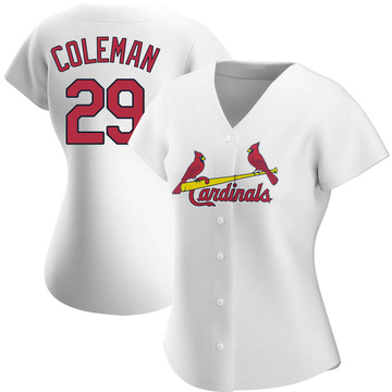 Vince Coleman Women's Authentic St. Louis Cardinals White Home Jersey
