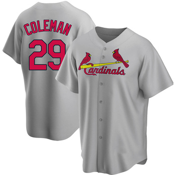 Vince Coleman Youth Replica St. Louis Cardinals Gray Road Jersey