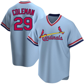 Vince Coleman Youth Replica St. Louis Cardinals Light Blue Road Cooperstown Collection Jersey