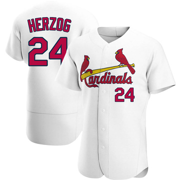 Whitey Herzog Men's Authentic St. Louis Cardinals White Home Jersey