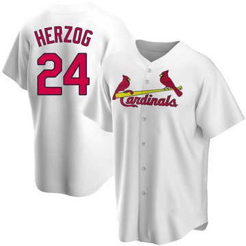 Whitey Herzog Youth Replica St. Louis Cardinals White Home Jersey