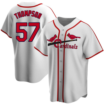 Zack Thompson Men's St. Louis Cardinals White Home Cooperstown Collection Jersey