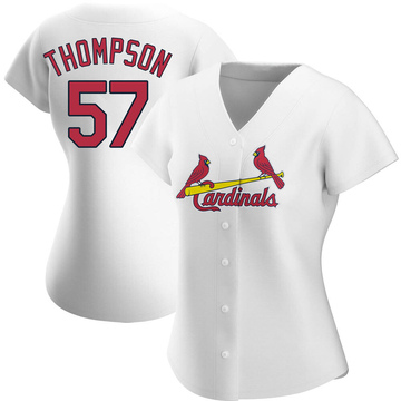 Zack Thompson Women's Replica St. Louis Cardinals White Home Jersey
